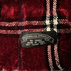 Vintage Rayon Chenille Scarf